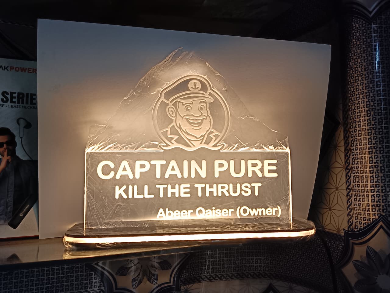 LED Table Stand Name Plate